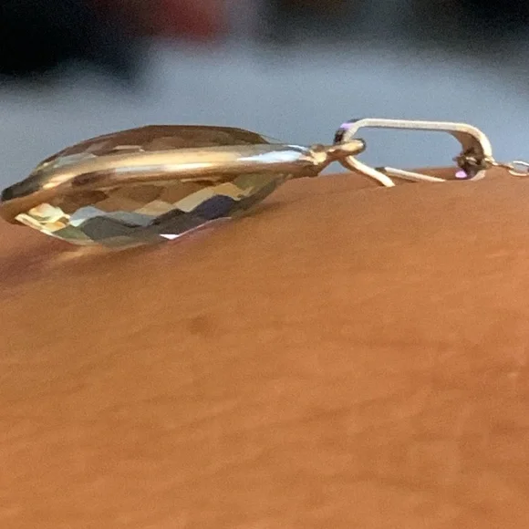 Genuine natural green amethyst 6.05ct pear cut Sterling silver 925 pendant/chain - Picture 13 of 13